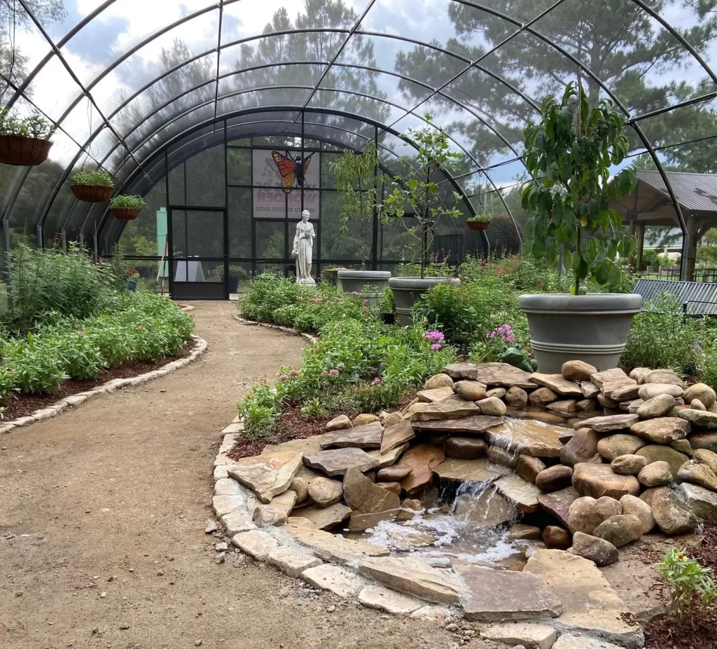 View of the Butterfly Garden - Purdy Butterfly House at Huntsville Botanical Garden