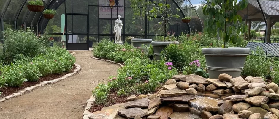 View of the Butterfly Garden - Purdy Butterfly House at Huntsville Botanical Garden