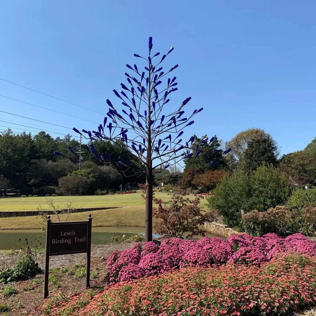 Scenic view of The Dogwood Trail and Bush Azalea Trail - Huntsville Botanical Garden