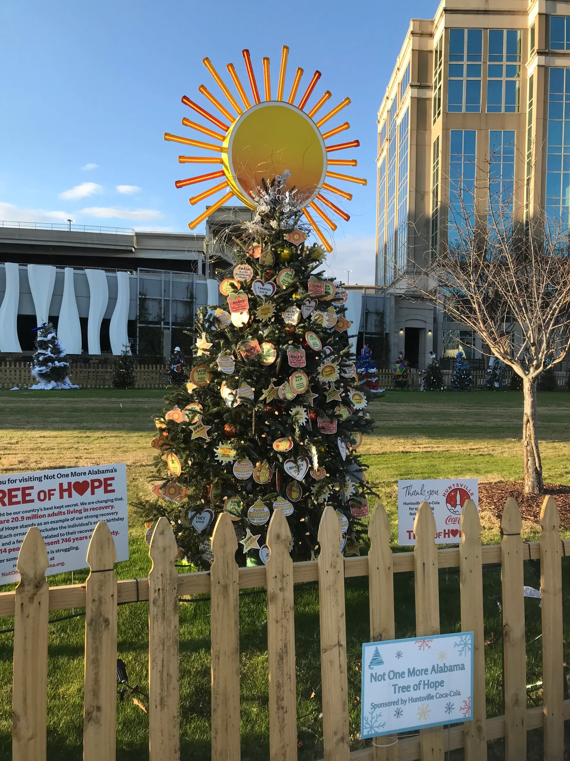 Sponsored Tree by Coca-Cola at Big Spring Park