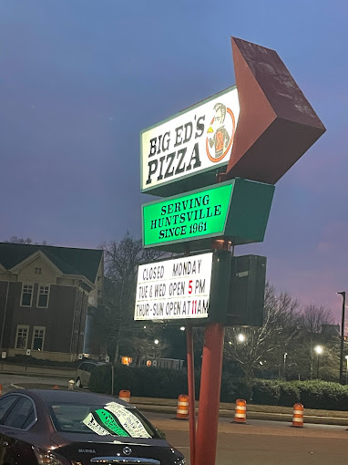 Explore the Charm of Big Ed's Pizza Huntsville Alabama - Signage