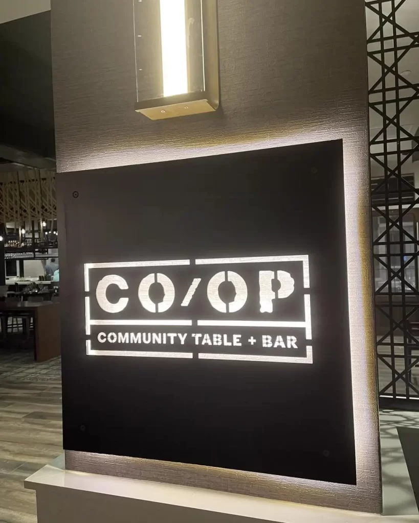 Farm to Table Restaurants Huntsville - Co-op Community Table Plus Bar Aesthetic Signage